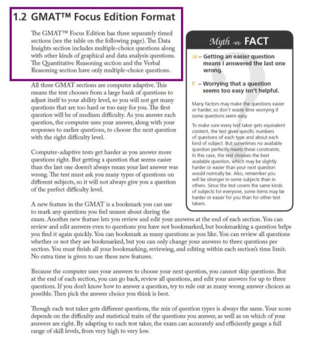 GMAT Focus Edition Peek